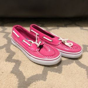 Sperry TopSider Hot Pink Sequin Biscayne Boat Shoe